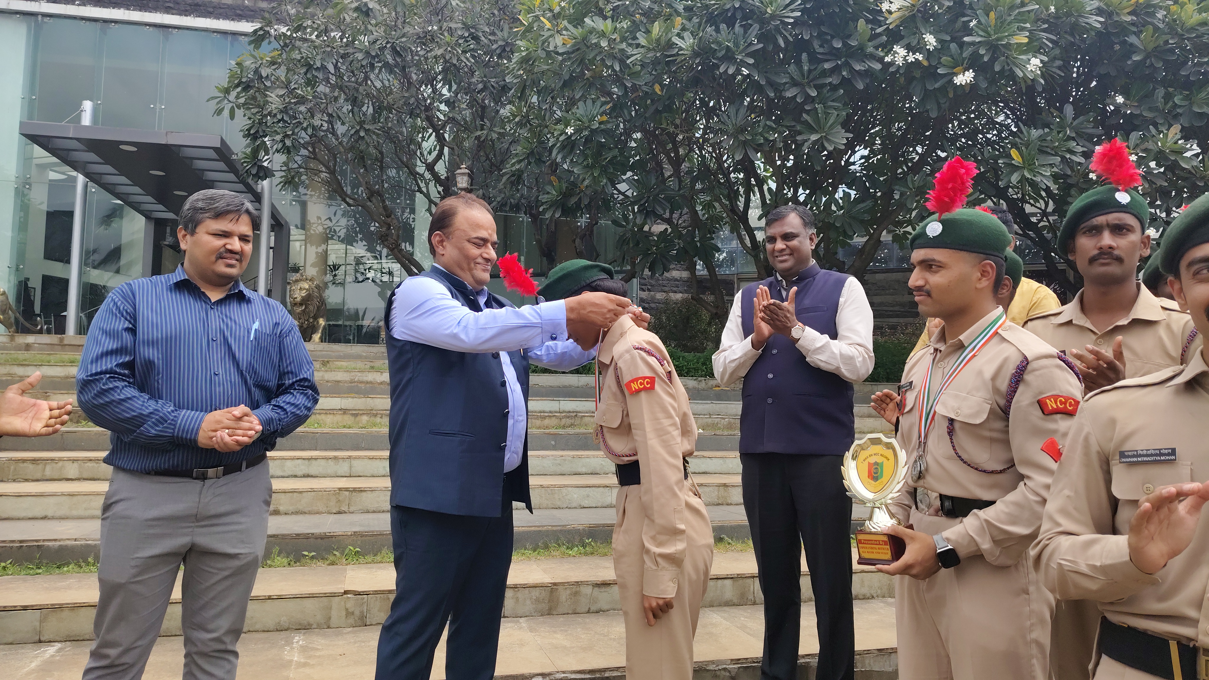 Cadets with Hon. Chairman Sir